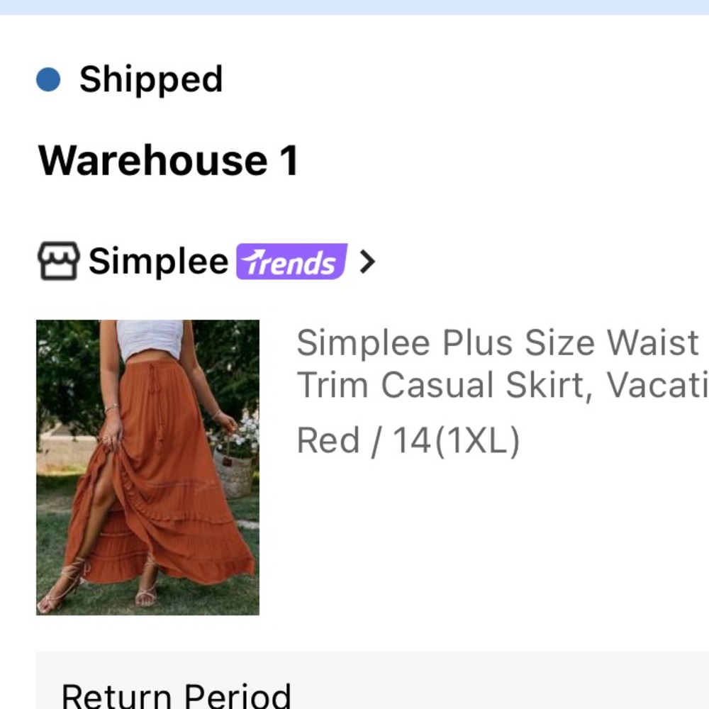 Simplee Red Knot Ruffle Skirt - Picture 2 of 4